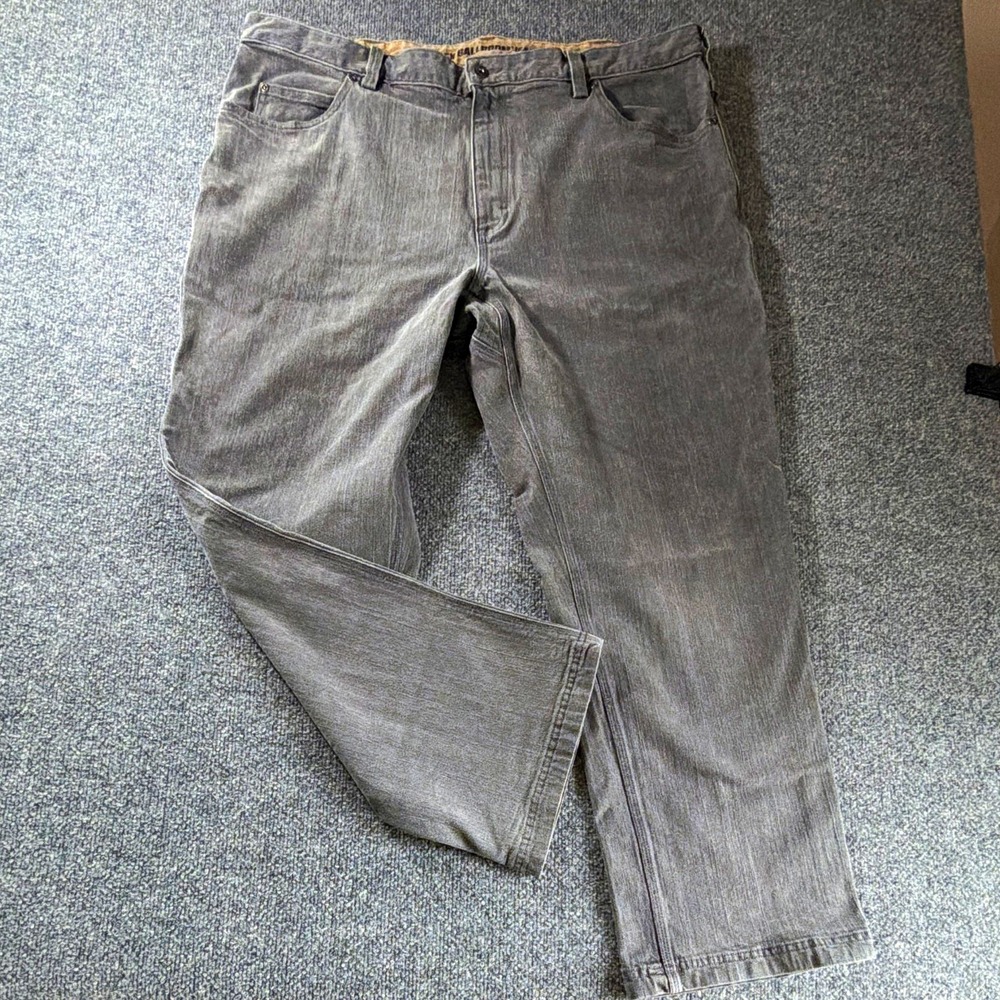 Duluth Trading Co Flex Ballroom Men's 42x30 Gray Denim Jeans Relaxed Straight